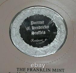 Franklin Mint Genius/Rembrandt PR. 925 Silver Medal-Hendrickje Stoffels in Card