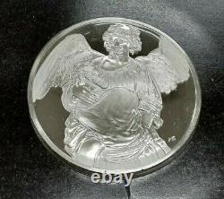 Franklin Mint Genius/Rembrandt PR. 925 Silver Medal-Jacob & the Angel in Card