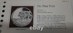 Franklin Mint Genius/Rembrandt PR. 925 Silver Medal-The Three Trees in Card