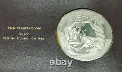 Franklin Mint Genius of Michelangelo PF. 925 Silver Medal-The Temptation