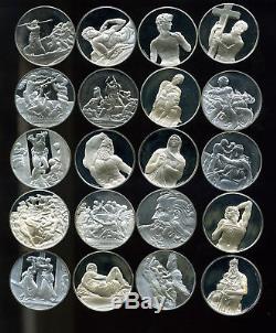 Franklin Mint Genius of Michelangelo Sterling Silver Collection 60 Medallions