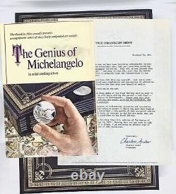 Franklin Mint Genius of Michelangelo Toned 60 Proof Silver Medal Set Complete