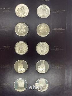 Franklin Mint Genius of Michelangelo Toned 60 Proof Silver Medal Set Complete