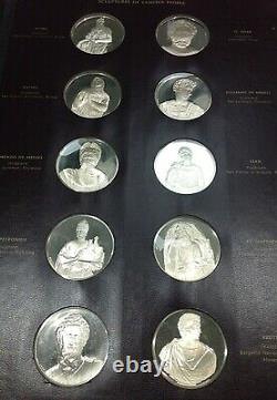 Franklin Mint Genius of Michelangelo Toned 60 Proof Silver Medal Set Complete