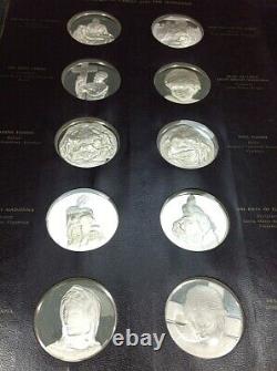 Franklin Mint Genius of Michelangelo Toned 60 Proof Silver Medal Set Complete