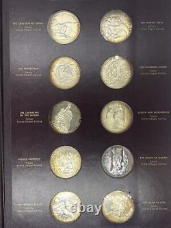 Franklin Mint Genius of Michelangelo Toned 60 Proof Silver Medal Set Complete