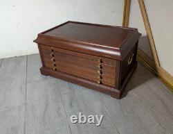 Franklin Mint Genius of Rembrandt Mahogany Silver Coin Cabinet 5-Drawer Chest