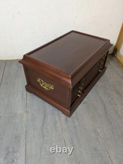 Franklin Mint Genius of Rembrandt Mahogany Silver Coin Cabinet 5-Drawer Chest