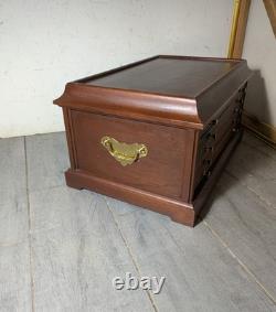 Franklin Mint Genius of Rembrandt Mahogany Silver Coin Cabinet 5-Drawer Chest