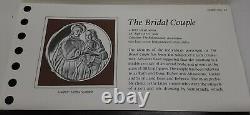 Franklin Mint Genius of Rembrandt PR. 925 Silver Medal Bridal Couple in Card