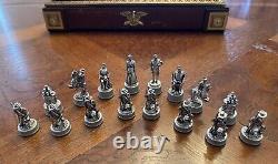 Franklin Mint Gettysburg Limited Edition Chess COMPLETE Silver Pieces LOT (16)