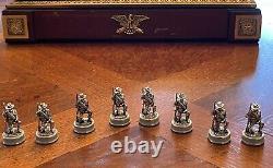 Franklin Mint Gettysburg Limited Edition Chess COMPLETE Silver Pieces LOT (16)