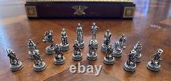 Franklin Mint Gettysburg Limited Edition Chess COMPLETE Silver Pieces LOT (16)