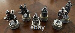 Franklin Mint Gettysburg Limited Edition Chess COMPLETE Silver Pieces LOT (16)