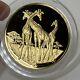 Franklin Mint Giraffes East African Wild Life Society 24k Gold On 2oz St Silver