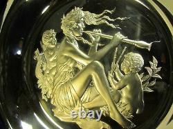 Franklin Mint Gold Sterling Silver Collector Plate Tribute To The Arts 1977