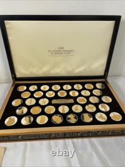 Franklin Mint Golden Treasury of Ancient Egypt 24kt Gold on Sterling Silver Set