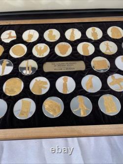Franklin Mint Golden Treasury of Ancient Egypt 24kt Gold on Sterling Silver Set