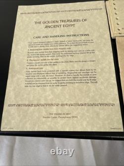 Franklin Mint Golden Treasury of Ancient Egypt 24kt Gold on Sterling Silver Set