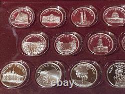 Franklin Mint Great American Landmarks 20 pc. 925 Silver Coin Set