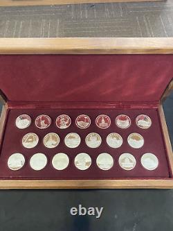 Franklin Mint Great American Landmarks Sterling Silver. 925 Proof 20 Medal Set