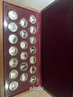 Franklin Mint Great American Landmarks Sterling Silver. 925 Proof 20 Medal Set