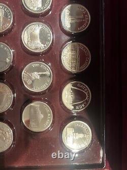 Franklin Mint Great American Landmarks Sterling Silver. 925 Proof 20 Medal Set