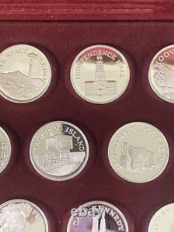 Franklin Mint Great American Landmarks Sterling Silver. 925 Proof 20 Medal Set