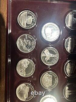 Franklin Mint Great American Landmarks Sterling Silver. 925 Proof 20 Medal Set