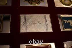Franklin Mint Great American Railroads Emblems Sterling Silver Ingots Set of 50