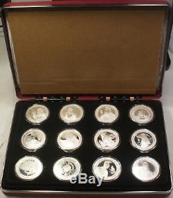 Franklin Mint Great Chiefs of the American Indian Nations 1oz Silver 24 Coin Set