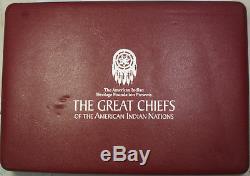 Franklin Mint Great Chiefs of the American Indian Nations 1oz Silver 24 Coin Set