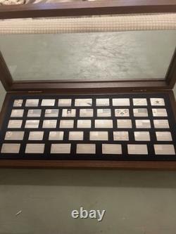 Franklin Mint Great Flags Of America 42 Sterling Silver Mini-Ingots