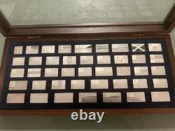 Franklin Mint Great Flags Of America 42 Sterling Silver Mini-Ingots