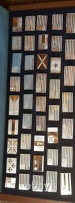Franklin Mint Great Flags Of America Sterling Silver 42 Piece Set
