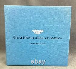 Franklin Mint Great Historic Sites of America Set 24 Silver Medals 2nd Album