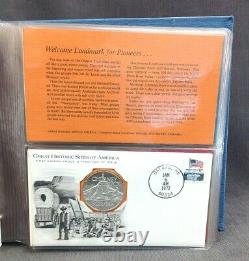 Franklin Mint Great Historic Sites of America Set 24 Silver Medals 2nd Album