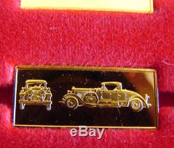 Franklin Mint Great Performance Cars Miniature Ingot 24k Gold On Sterling Silver