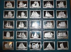 Franklin Mint Great Sailing Ships of History 50 Ingots 156 Oz Sterling Silver