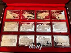 Franklin Mint Greatest Corvettes of All Time Silver Ingots Set