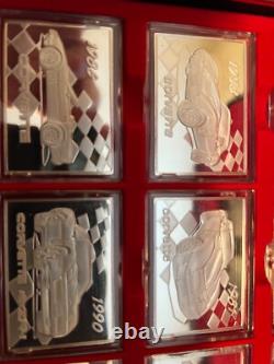 Franklin Mint Greatest Corvettes of All Time Silver Ingots Set