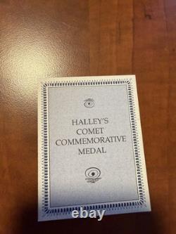 Franklin Mint Halley's Comet Sterling Silver Commemorative Medal with /COA
