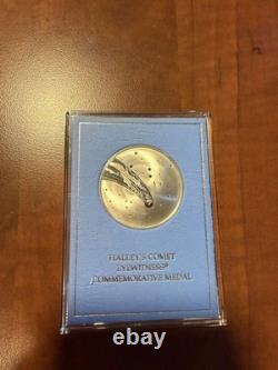 Franklin Mint Halley's Comet Sterling Silver Commemorative Medal with /COA