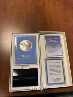 Franklin Mint Halley's Comet Sterling Silver Commemorative Medal with /COA