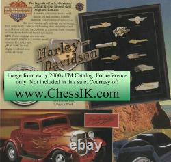 Franklin Mint Harley Davidson Insignia Badges Tank Logo Display Case Silver Gold