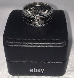 Franklin Mint Harley Davidson Rumble Roll Sterling Silver Ring Size 11 Mens 84v5