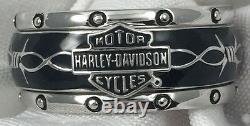 Franklin Mint Harley Davidson Rumble Roll Sterling Silver Ring Size 9 Mens 84v3