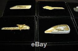 Franklin Mint Harley-davidson, Tank Badges (12), Sterling Silver And Gold