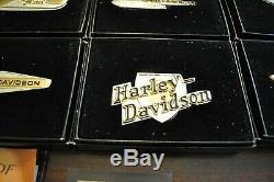 Franklin Mint Harley-davidson, Tank Badges (12), Sterling Silver And Gold