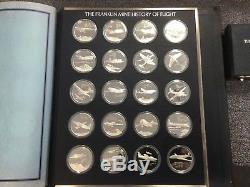 Franklin Mint History Of Flight 1st Edition Silver Proof Set Uncirculated +